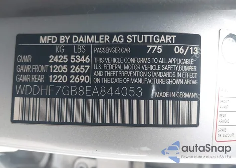 2014 Mercedes-Benz E 63 Amg S 4Matic z USA, uszkodzony, nr VIN WDDHF7GB8EA844053